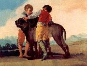 Francisco de Goya Knaben mit Bluthunden oil painting artist